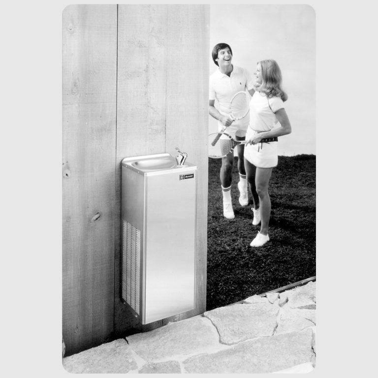 Elkay Water Cooler with Tennis Players - 1979